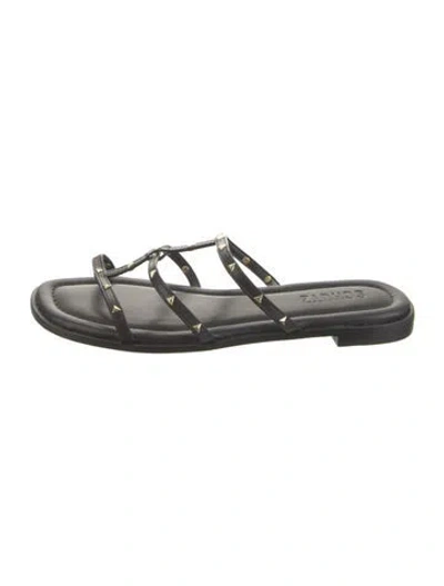Pre-owned Schutz Leather Sandals In Black