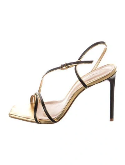 Pre-owned Schutz Leather Sandals In Black/gold