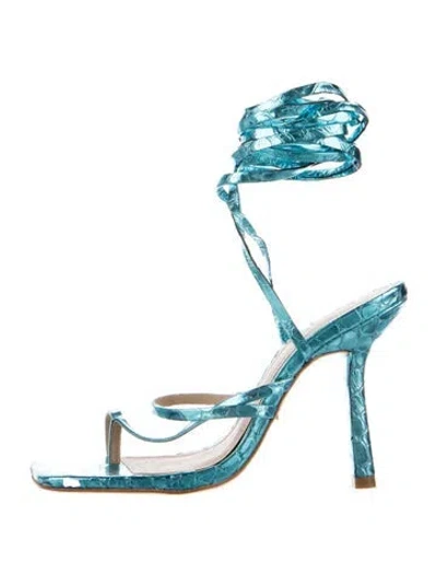 Pre-owned Schutz Leather Sandals In Blue
