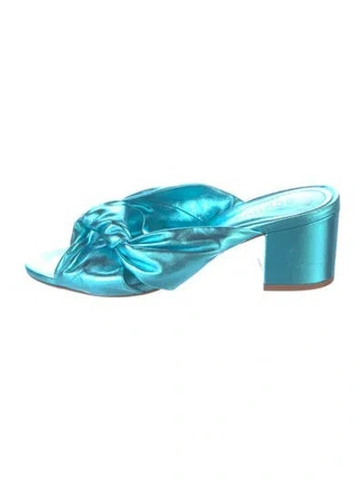 Pre-owned Schutz Leather Sandals In Blue/metallic