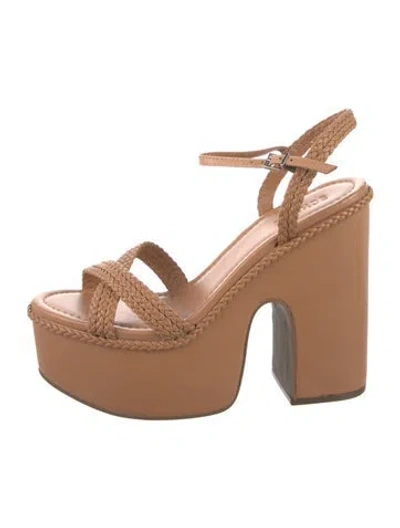 Pre-owned Schutz Leather Sandals In Brown