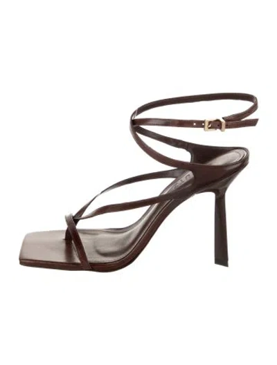 Pre-owned Schutz Leather Sandals In Brown