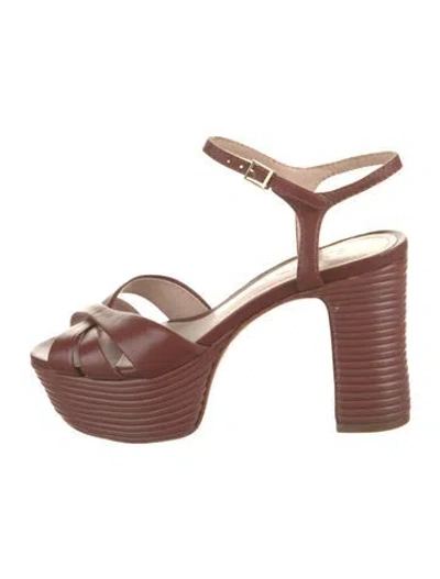 Pre-owned Schutz Leather Sandals In Brown
