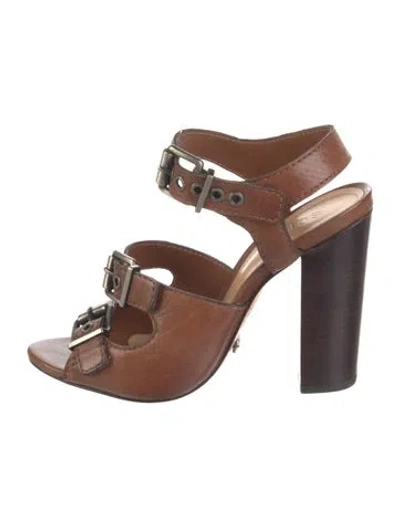 Pre-owned Schutz Leather Sandals In Brown
