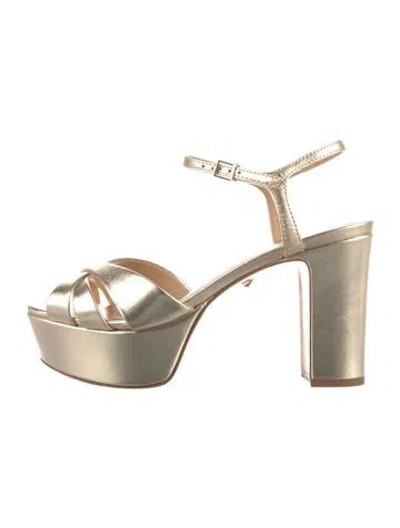 Pre-owned Schutz Leather Sandals In Gold