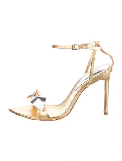 Pre-owned Schutz Leather Sandals In Gold