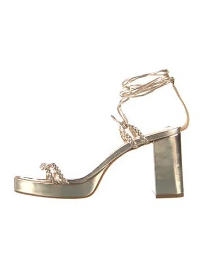 Pre-owned Schutz Leather Sandals In Gold