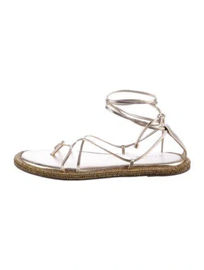 Pre-owned Schutz Leather Sandals In Gold