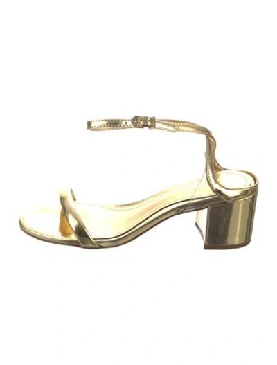 Pre-owned Schutz Leather Sandals In Gold