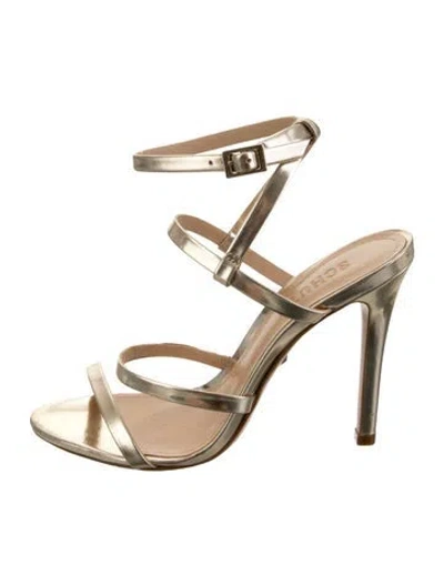 Pre-owned Schutz Leather Sandals In Gold/metallic