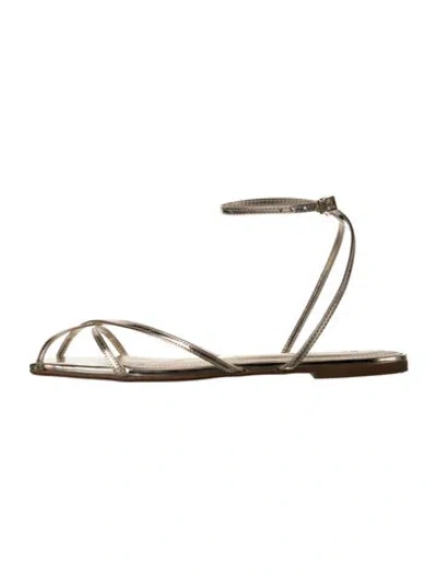 Pre-owned Schutz Leather Sandals In Gold/metallic