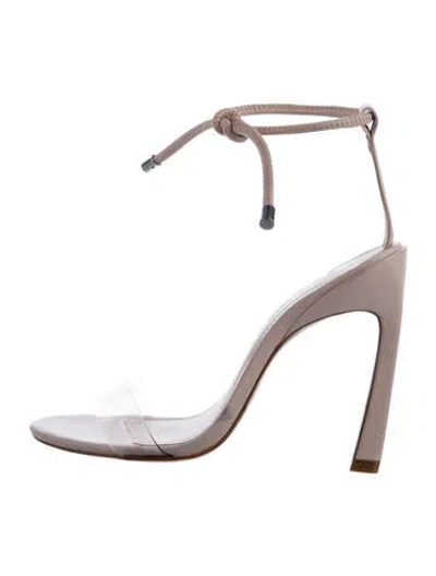 Pre-owned Schutz Leather Sandals In Gray