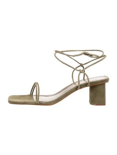 Pre-owned Schutz Leather Sandals In Green