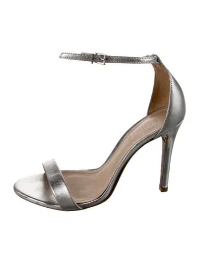 Pre-owned Schutz Leather Sandals In Metallic
