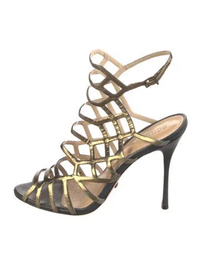Pre-owned Schutz Leather Sandals In Neutral