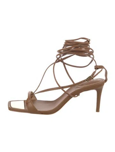 Pre-owned Schutz Leather Sandals In Neutral