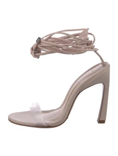 Pre-owned Schutz Leather Sandals In Neutral