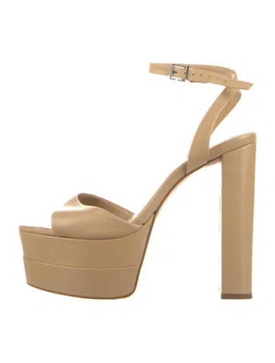 Pre-owned Schutz Leather Sandals In Neutral