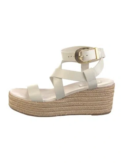 Pre-owned Schutz Leather Sandals In Neutral