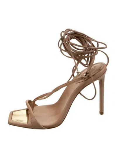 Pre-owned Schutz Leather Sandals In Neutrals