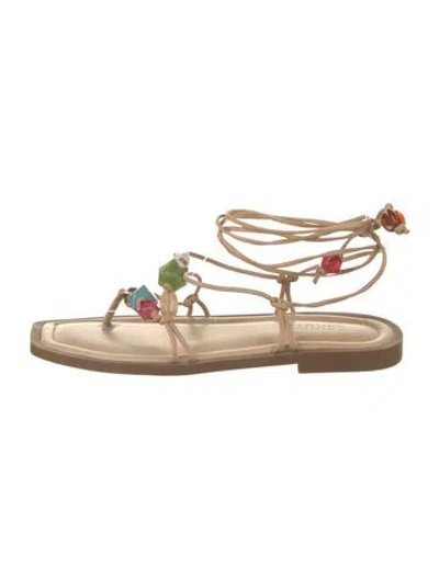 Pre-owned Schutz Leather Sandals In Neutrals