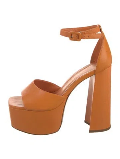 Pre-owned Schutz Leather Sandals In Orange