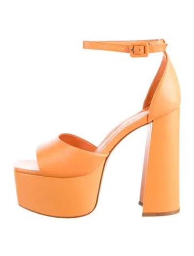 Pre-owned Schutz Leather Sandals In Orange