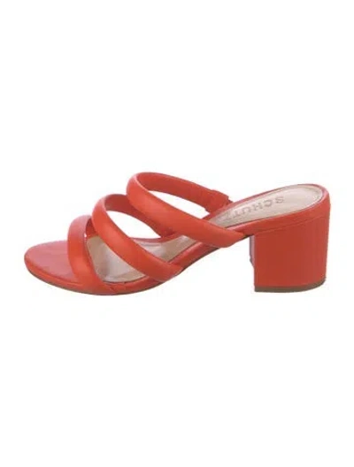 Pre-owned Schutz Leather Sandals In Orange