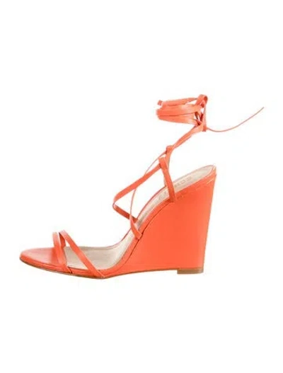 Pre-owned Schutz Leather Sandals In Orange