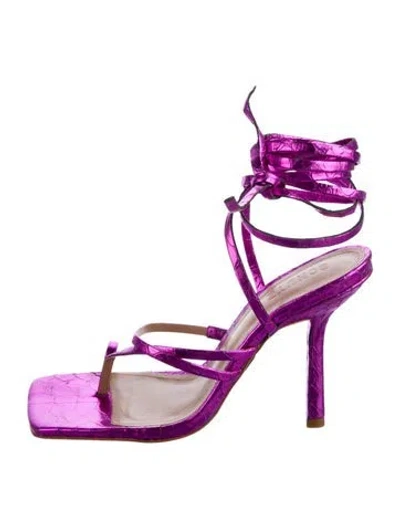 Pre-owned Schutz Leather Sandals In Purple