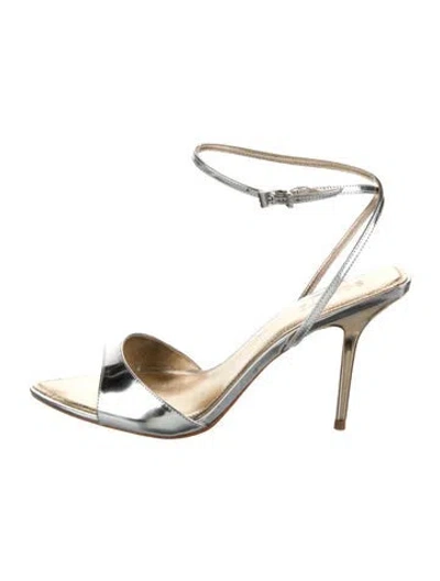 Pre-owned Schutz Leather Sandals In Silver