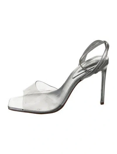 Pre-owned Schutz Leather Sandals In Silver