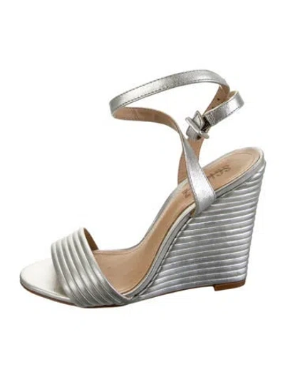 Pre-owned Schutz Leather Sandals In Silver