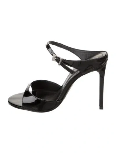 Pre-owned Schutz Leather Sandals W/ Tags In Black