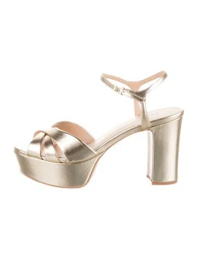 Pre-owned Schutz Leather Sandals W/ Tags In Silver