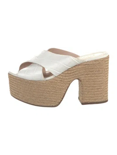 Pre-owned Schutz Leather Sandals In White