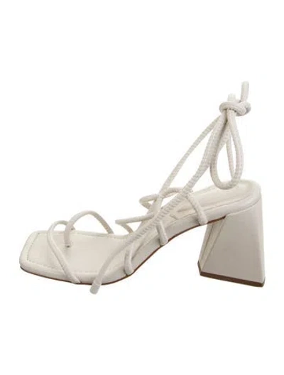 Pre-owned Schutz Leather Sandals In White