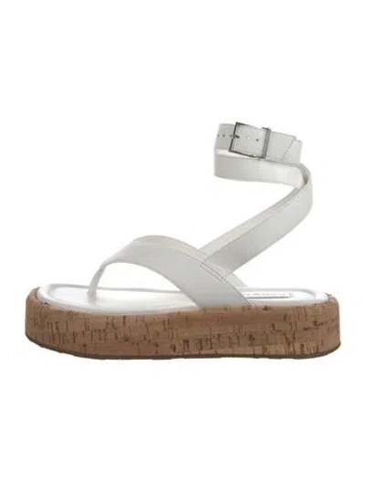Pre-owned Schutz Leather Sandals In White