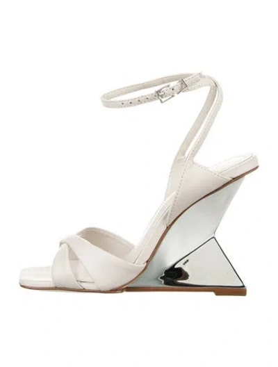 Pre-owned Schutz Leather Sandals In White