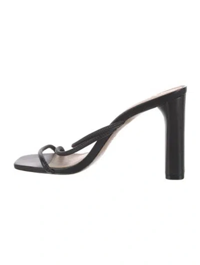 Pre-owned Schutz Leather Slides In Black