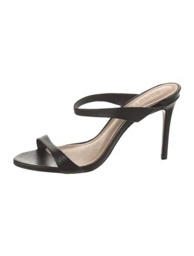 Pre-owned Schutz Leather Slides In Black