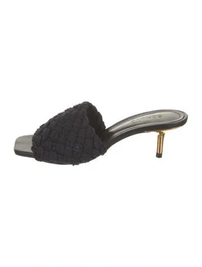 Pre-owned Schutz Leather Slides In Black