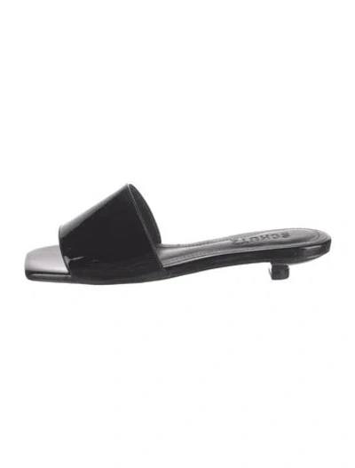 Pre-owned Schutz Leather Slides In Black