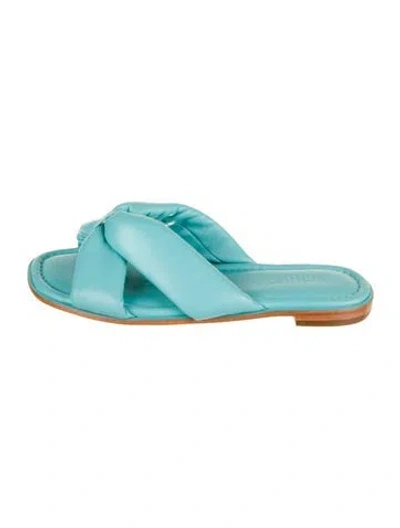 Pre-owned Schutz Leather Slides In Blue