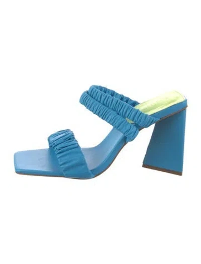 Pre-owned Schutz Leather Slides In Blue