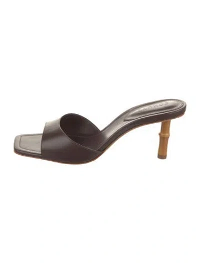 Pre-owned Schutz Leather Slides In Brown