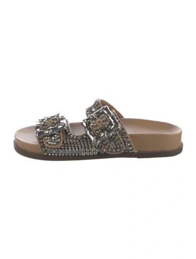 Pre-owned Schutz Leather Slides In Multicolor
