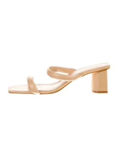 Pre-owned Schutz Leather Slides In Neutral