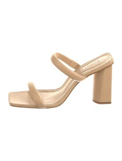 Pre-owned Schutz Leather Slides In Neutral