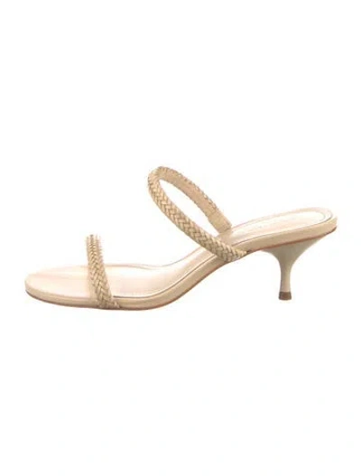 Pre-owned Schutz Leather Slides In Neutral
